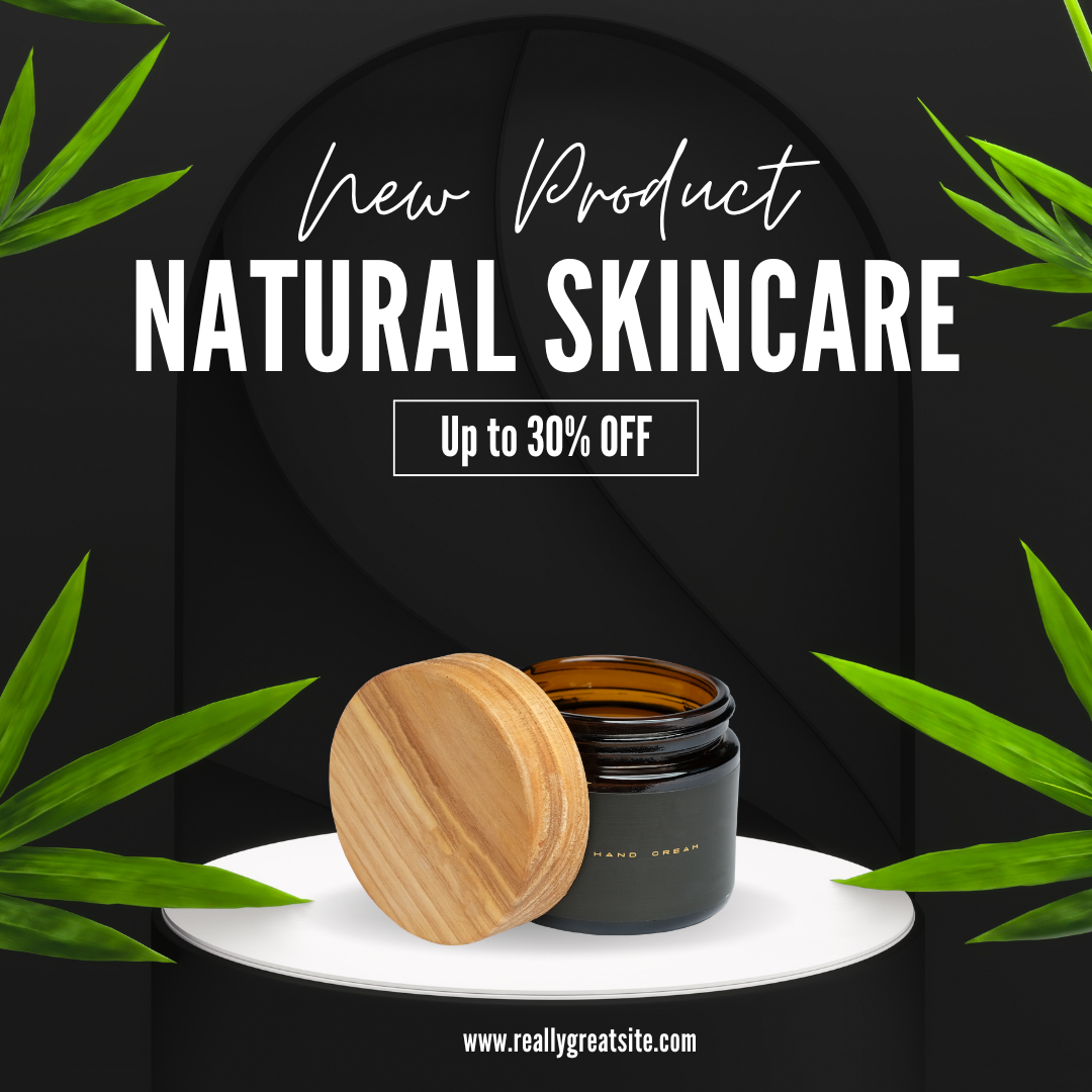 Black White Minimalist New Product Natural Skincare Promotion Instagram Post